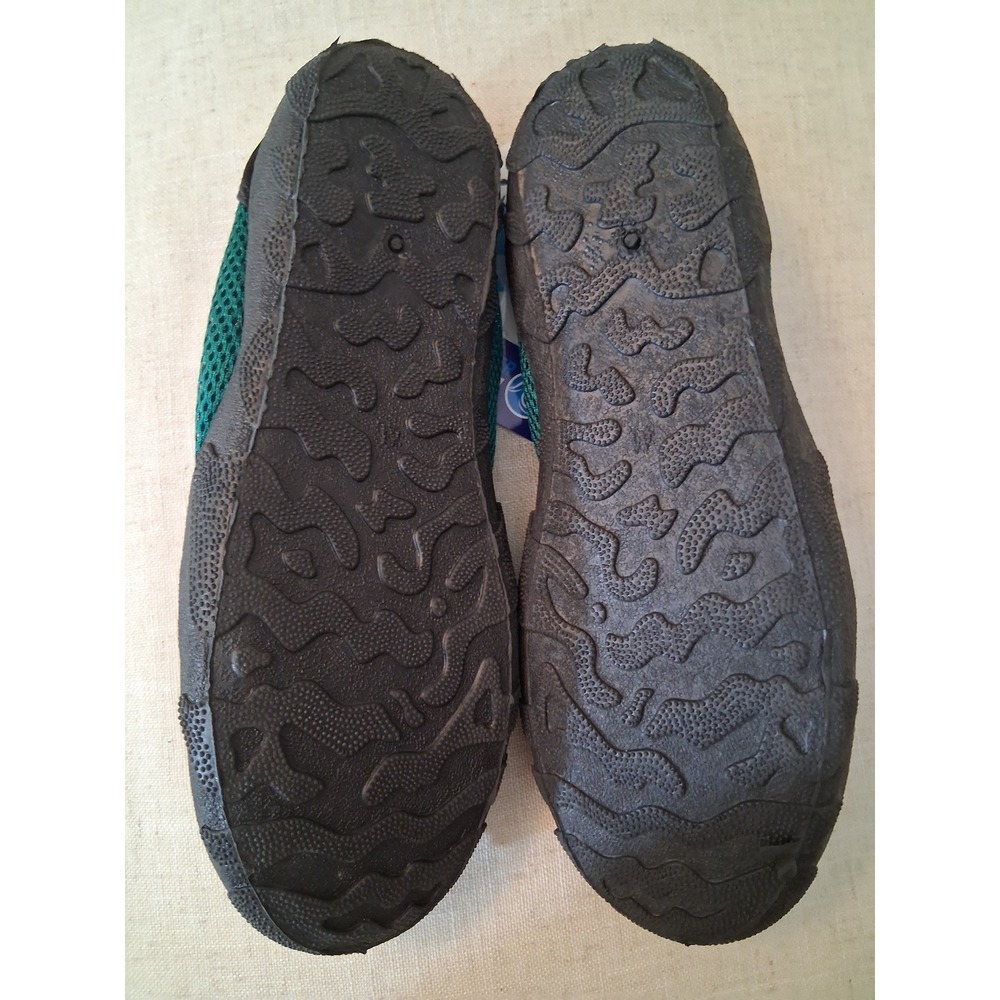 BlueWater Beach Aqua Shoe Mens 9-10 Black Green Good Water Sport BB0434 M New - Picture 5 of 8